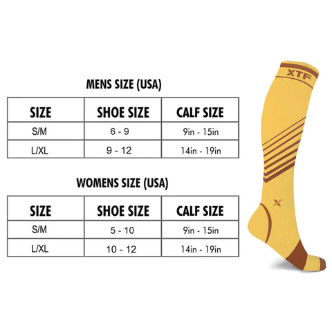 Copper Compression Striped Knee High Socks