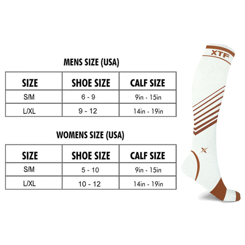 Copper Compression Striped Knee High Socks