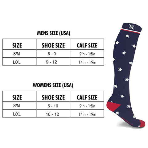 MISMATCHED USA COMPRESSION SOCKS