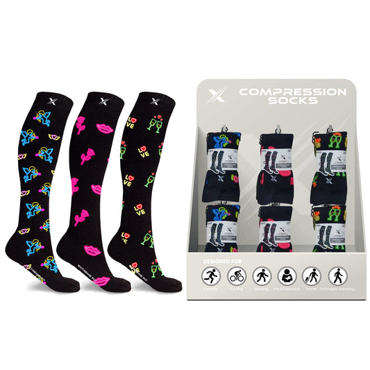 24-PAIRS COMPRESSION SOCKS WITH FREE DISPLAY