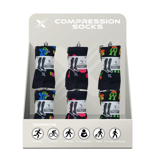 24-PAIRS COMPRESSION SOCKS WITH FREE DISPLAY
