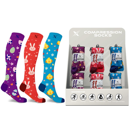 24-PAIRS COMPRESSION SOCKS WITH FREE DISPLAY