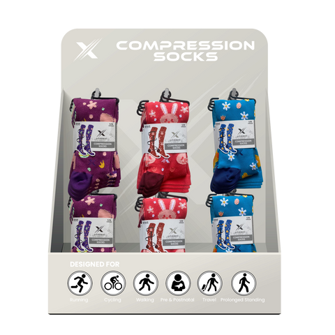24-PAIRS COMPRESSION SOCKS WITH FREE DISPLAY