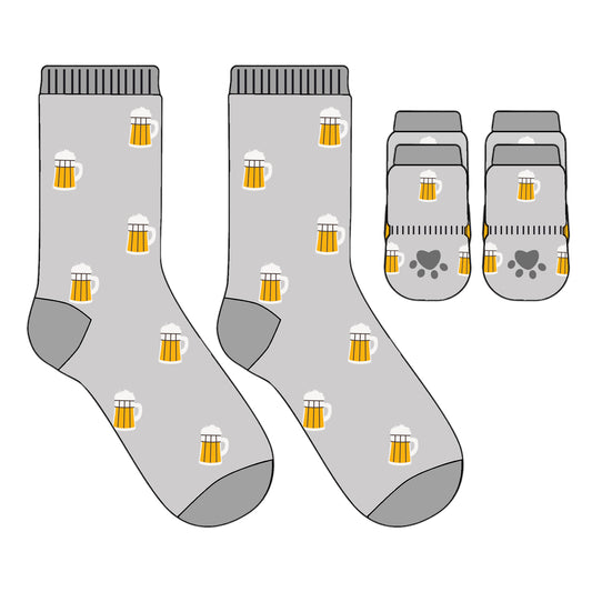 24-PAIRS PET & OWNER SOCKS WITH FREE DISPLAY