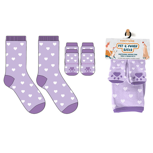 Pet & Owner Socks - Hearts