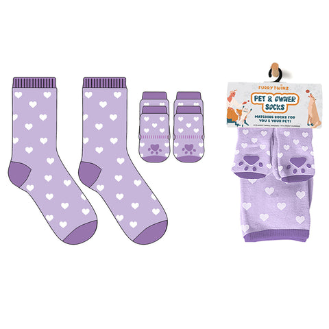 Pet & Owner Socks - Hearts
