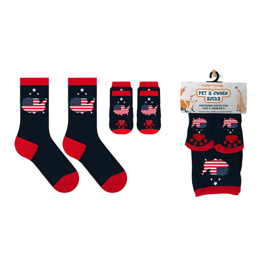 Pet & Owner Socks - Map