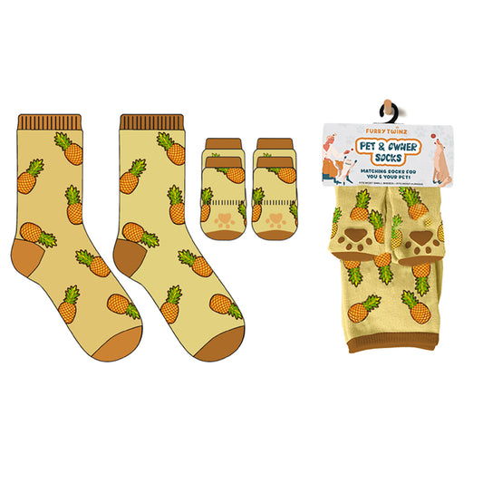 Pet & Owner Socks - Pineapple