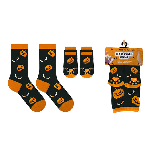 Pet & Owner Socks - Pumpkin