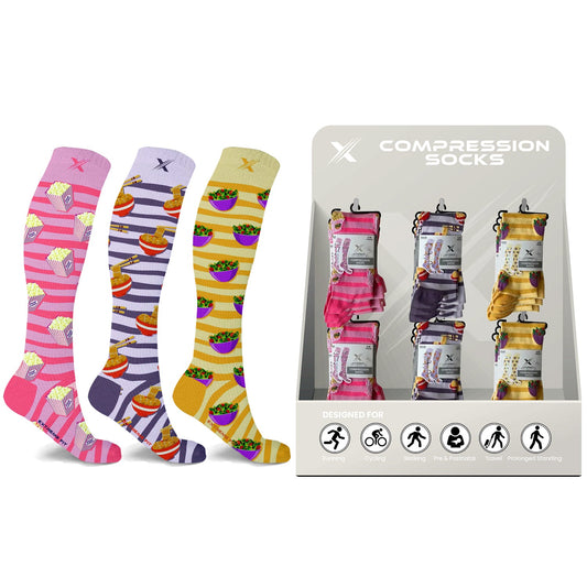 24-PAIRS COMPRESSION SOCKS WITH FREE DISPLAY