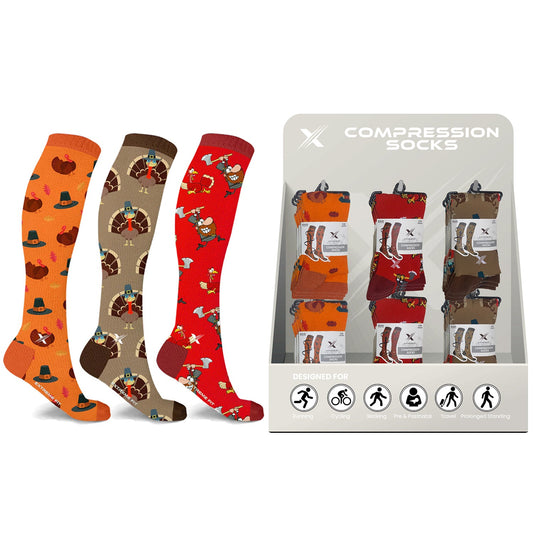24-PAIRS COMPRESSION SOCKS WITH FREE DISPLAY