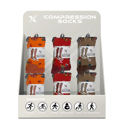 24-PAIRS COMPRESSION SOCKS WITH FREE DISPLAY