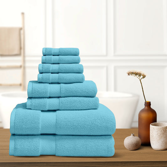 8-Piece: 100% Cotton Bath Towel Set