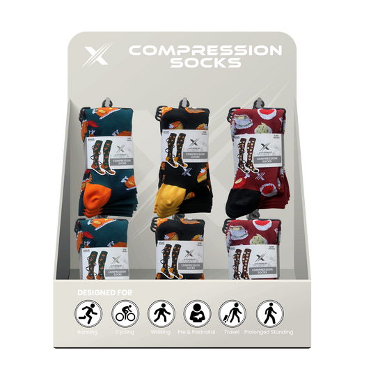 24-PAIRS COMPRESSION SOCKS WITH FREE DISPLAY