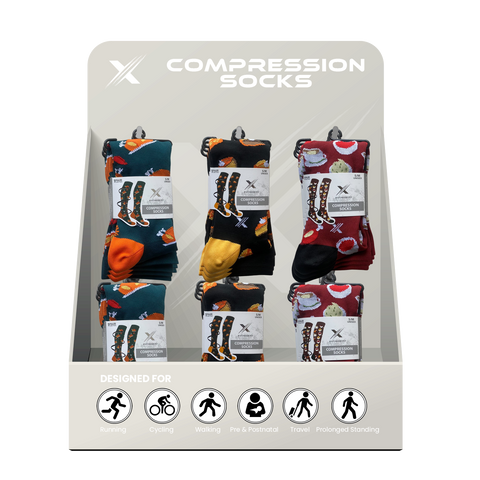 24-PAIRS COMPRESSION SOCKS WITH FREE DISPLAY