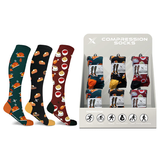 24-PAIRS COMPRESSION SOCKS WITH FREE DISPLAY