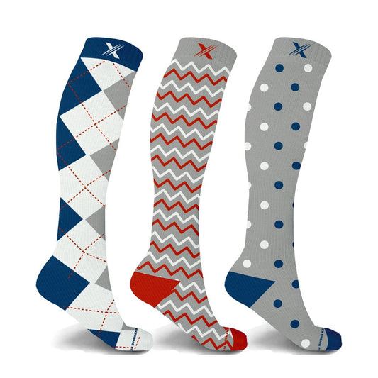 OFFICE HERO COMPRESSION SOCKS - 3 ASST STYLES