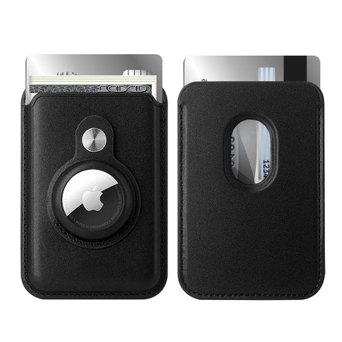 RFID BLOCKING SNAP-ON MAGSAFE MAGNETIC CARD WALLET HOLDER ORGANIZER WITH BUILT-IN AIRTAG POCKET