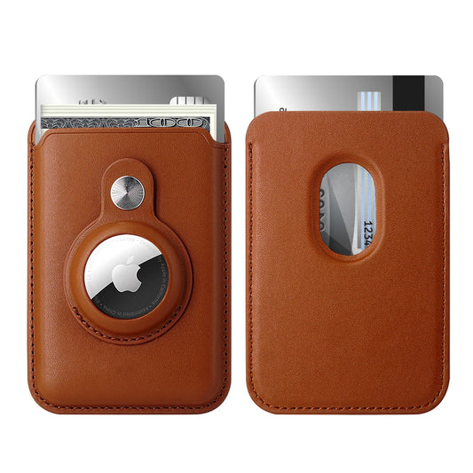 RFID BLOCKING SNAP-ON MAGSAFE MAGNETIC CARD WALLET HOLDER ORGANIZER WITH BUILT-IN AIRTAG POCKET