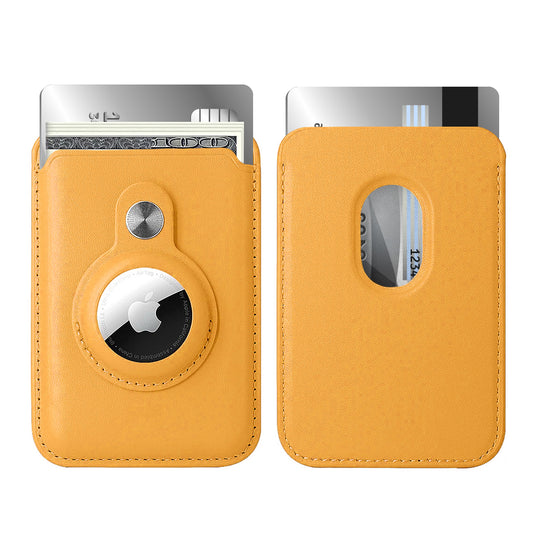 RFID BLOCKING SNAP-ON MAGSAFE MAGNETIC CARD WALLET HOLDER ORGANIZER WITH BUILT-IN AIRTAG POCKET