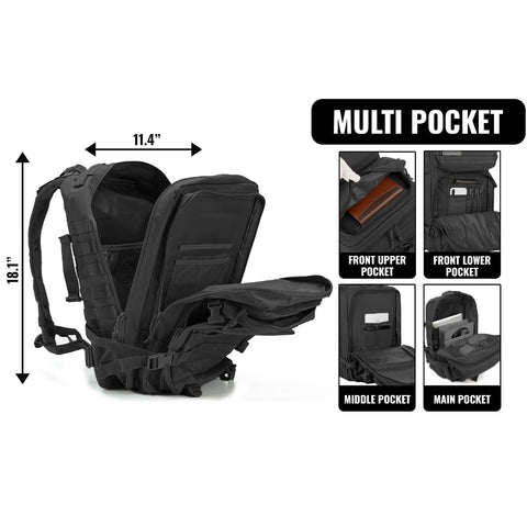 Large Military Army Tactical Backpack Molle Bag Bug Out Bag Hiking Trekking
