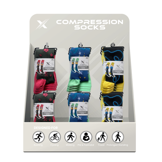 24-PAIRS COMPRESSION SOCKS WITH FREE DISPLAY