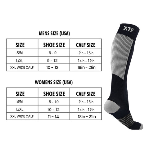 COPPER-INFUSED COMPRESSION SOCKS - GRAY