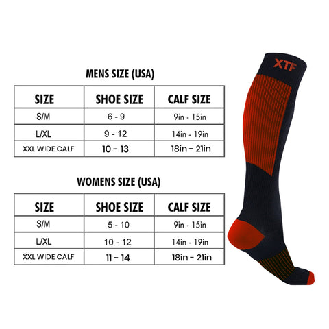 COPPER-INFUSED COMPRESSION SOCKS - RED