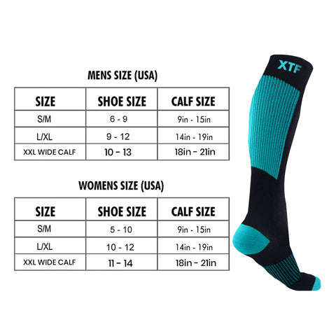 COPPER-INFUSED COMPRESSION SOCKS - SKY