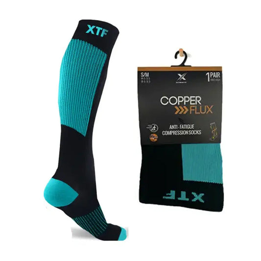 COPPER-INFUSED COMPRESSION SOCKS - SKY