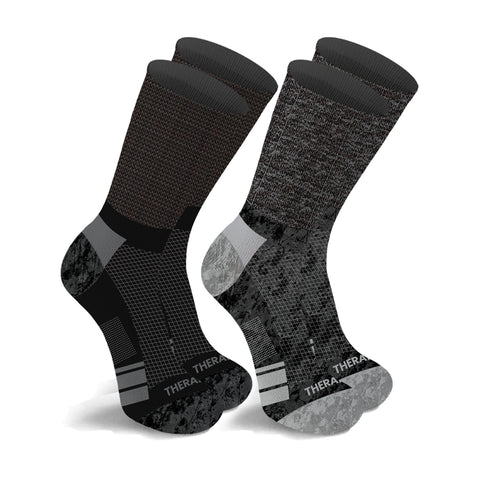 2-Paris: Non-Binding Loose Fit Cotton Diabetic Crew Socks