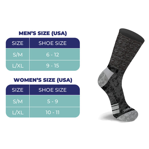 2-PAIRS: NON-BINDING LOOSE FIT COTTON DIABETIC CREW SOCKS