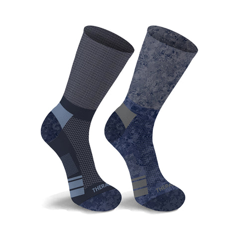 2-PAIRS: NON-BINDING LOOSE FIT COTTON DIABETIC CREW SOCKS