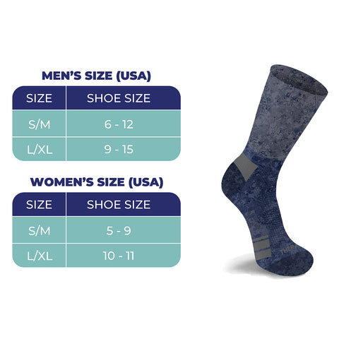 2-Paris: Non-Binding Loose Fit Cotton Diabetic Crew Socks