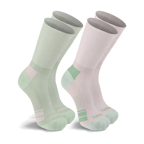 2-Paris: Non-Binding Loose Fit Cotton Diabetic Crew Socks