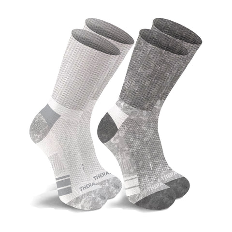 2-Paris: Non-Binding Loose Fit Cotton Diabetic Crew Socks