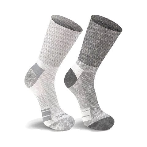 2-PAIRS: NON-BINDING LOOSE FIT COTTON DIABETIC CREW SOCKS