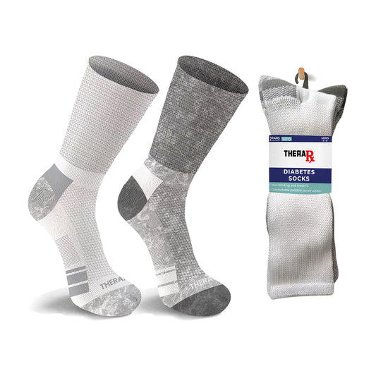 2-Paris: Non-Binding Loose Fit Cotton Diabetic Crew Socks