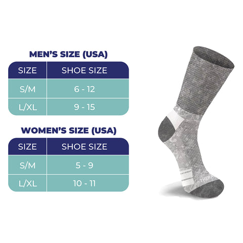 2-PAIRS: NON-BINDING LOOSE FIT COTTON DIABETIC CREW SOCKS