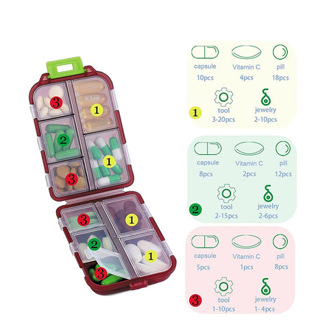 Travel Size Pill Organizer (2-Pack)