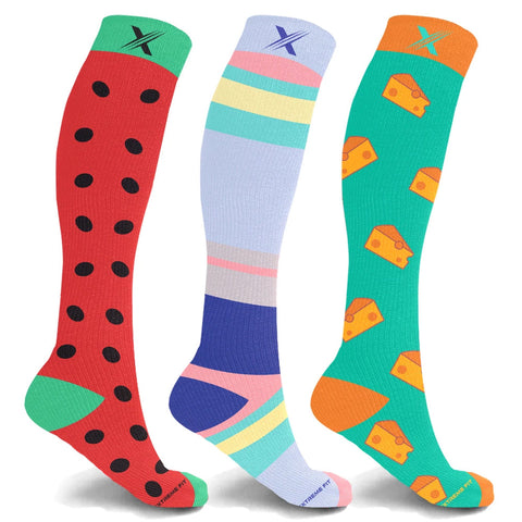 Fun And Expressive Compression Socks - 3 ASST STYLES