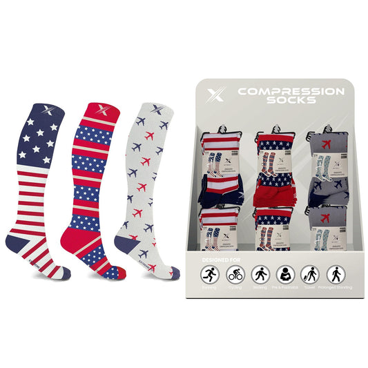 24-PAIRS COMPRESSION SOCKS WITH FREE DISPLAY