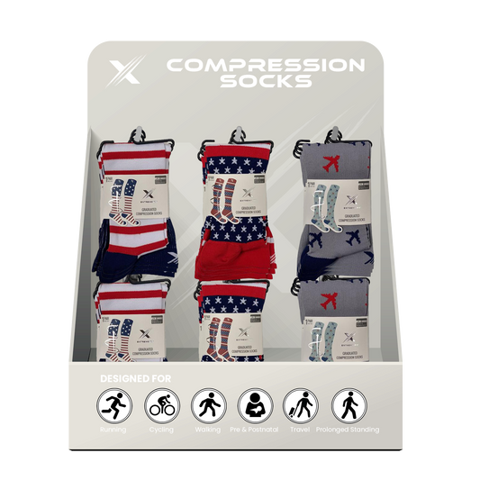 24-PAIRS COMPRESSION SOCKS WITH FREE DISPLAY