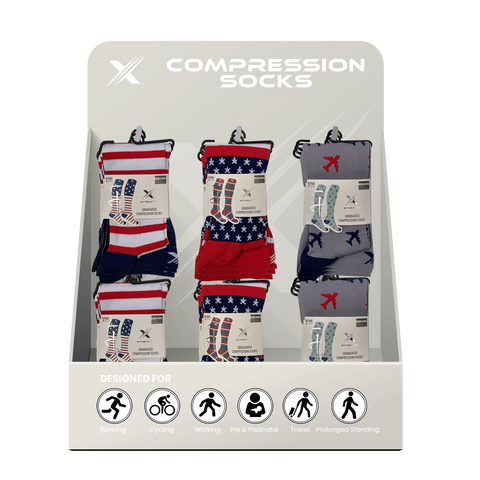 24-PAIRS COMPRESSION SOCKS WITH FREE DISPLAY