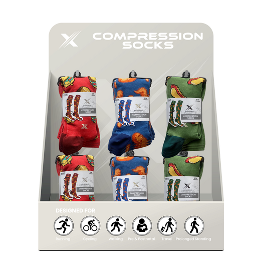 24-PAIRS COMPRESSION SOCKS WITH FREE DISPLAY