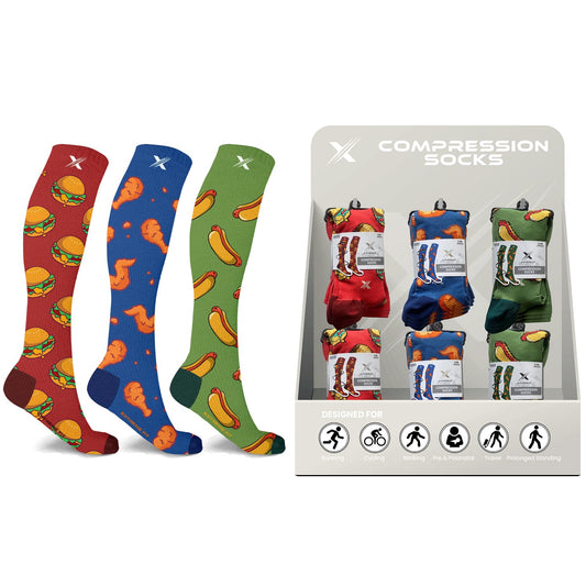 24-PAIRS COMPRESSION SOCKS WITH FREE DISPLAY