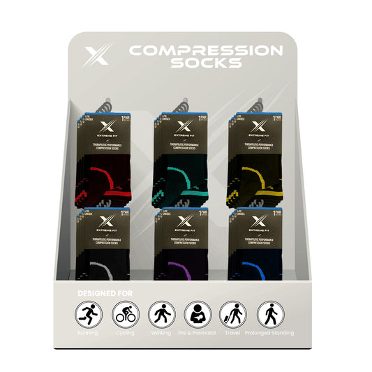 24-PAIRS COMPRESSION SOCKS WITH FREE DISPLAY