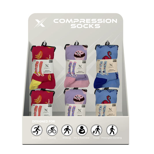 24-PAIRS COMPRESSION SOCKS WITH FREE DISPLAY