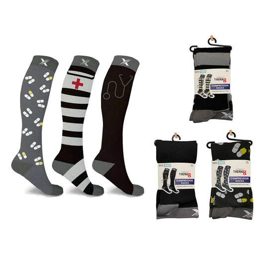 MEDICINE 101 COMPRESSION SOCKS - 3 ASST STYLES