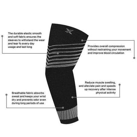 ULTRA V-STRIPED COMPRESSION ELBOW SLEEVES